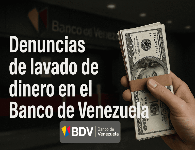 denuncias de lavado de dinero Banco de Venezuela